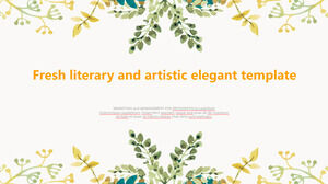 Șabloane PowerPoint proaspete literare și artistice elegante