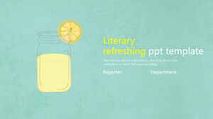 Template PowerPoint Teh Lemon Untuk Rencana Kerja