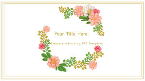 Șablon PPT pentru raport de afaceri de fundal de flori