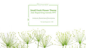 Plantilla PPT de tema de flores frescas para informes de trabajo