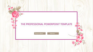 Floral background universal PPT template