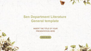 Template PowerPoint gaya sastra segar untuk rencana kerja