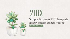 Modello di PowerPoint Business semplice Xiaoqingxin