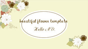 Literary beautiful flower PPT template