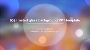 Template PPT latar belakang kaca buram IOS