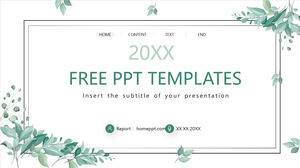 Pretty Leaf Business PowerPoint Templates
