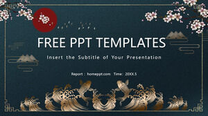 Pretty Chinese style business PowerPoint templates