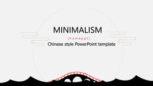 Modelli PowerPoint in stile cinese minimalista