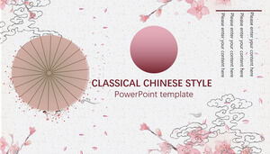 Modèles PowerPoint de style chinois romantique