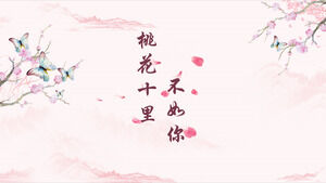 Różowy styl chiński Szablony prezentacji PowerPoint