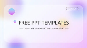 Șabloane PowerPoint de afaceri în stil iOS degradat violet