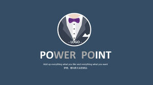 Templat PowerPoint bisnis mode biru