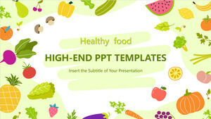 卡通水果和蔬菜的PowerPoint模板