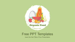 Templat PowerPoint Makanan Organik Hijau