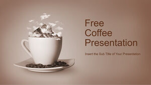 Kaffee-Thema PowerPoint-Vorlage für Unternehmen