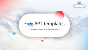 Snow mountain background business PowerPoint Templates