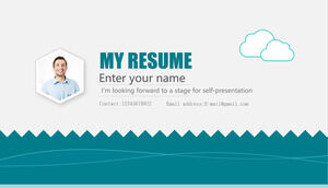 Templat PowerPoint resume pribadi yang segar