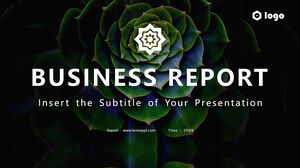 Modelos de PowerPoint de Negócios de Suculentas Verdes