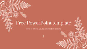線描植物PowerPoint模板