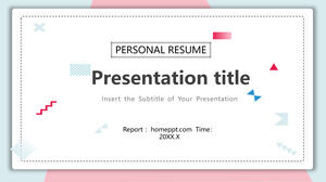 Blaue rosa Business-PowerPoint-Vorlagen