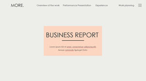 ピンク ビジネス レポート スライド テンプレート