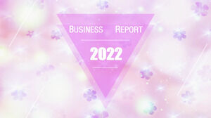 Modelo de PPT de Relatório de Negócios Rosa