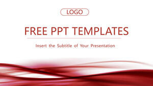 Templat PowerPoint Laporan Bisnis Merah Sederhana