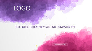 red purple creative year-end summary ppt templates