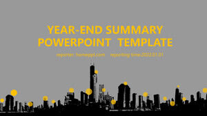 Sarı Yıl Sonu Raporu PowerPoint Şablonları
