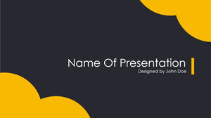 Yellow and Black Background PowerPoint Templates