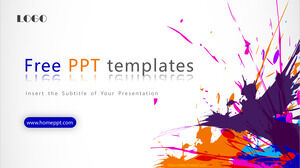 Colored Ink Business PowerPoint Templates