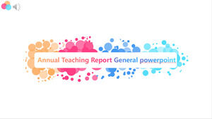 Tricolor Gradient Work Report PowerPoint Template