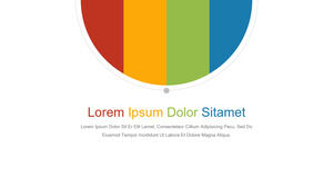 Basit Dört Renk PowerPoint Şablonları