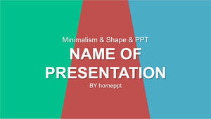 Simple three color PowerPoint templates