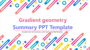 Geometrik Gradyan Stili PowerPoint Şablon