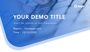 High-end Blue Simple Business PowerPoint Szablony