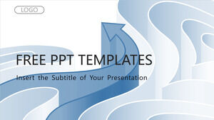 Blue Stereo Arrow Business PowerPoint Templates