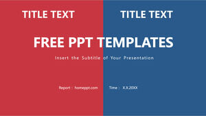 Red Blue Business PowerPoint Templates