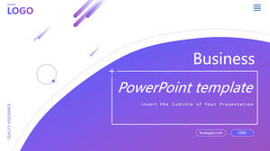 グラデーション スタイルの作業レポート PowerPoint テンプレート
