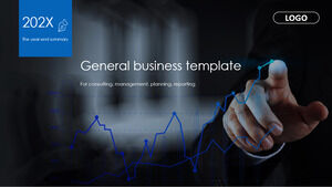 Dynamische blaue Powerpoint-Vorlagen für Unternehmen