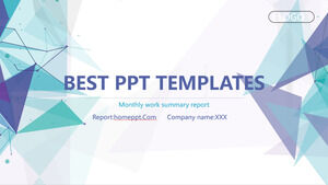 Blue Green Polygon Business PowerPoint Templates
