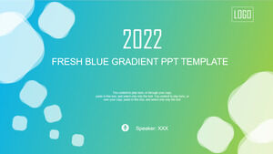 Modelos de PowerPoint de gradiente azul fresco