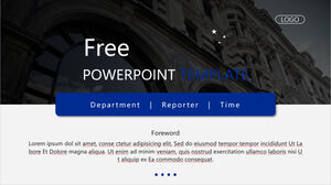 Download de modelos de PowerPoint de negócios Deep Blue