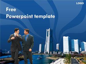 Business Men Blue PowerPoint Templates