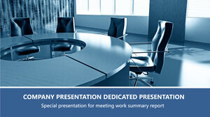 PowerPoint-Vorlagen für blaue Geschäftsberichte