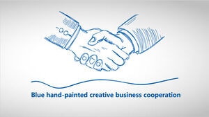 手描きの事業協力 PowerPointプレゼンテーションのテンプレート