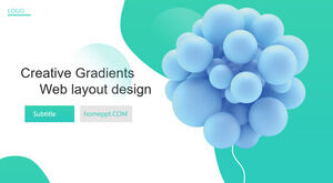 Diseño creativo degradado azul Plantillas de PowerPointwe