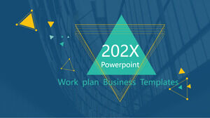 Modelo de PowerPoint de Plano de Trabalho de Negócios