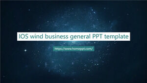Modelo geral de PowerPoint de negócios de vento IOS