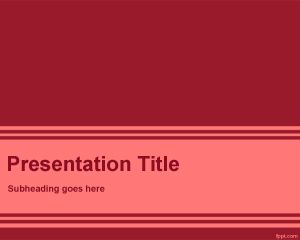 Red PowerPoint Template Microsoft